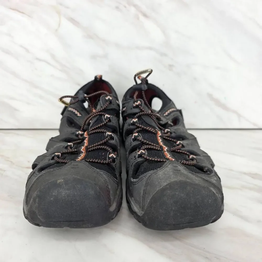 Eddie Bauer Men's Black Leather Adjustable Fit Outdoor Sandals Size‎ 9